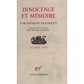 Innocence Et Mémoire - Giuseppe Ungaretti