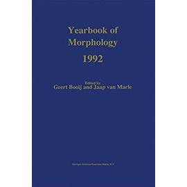 Yearbook of Morphology 1992 - Jaap Van Marle