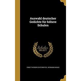 Auswahl deutscher Gedichte für höhere Schulen - Hermann Masi Ernst Theodor Echtermeyer