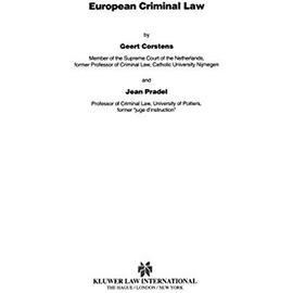 European Criminal Law - Geert Corstens