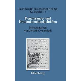 Renaissance- und Humanistenhandschriften - Johanne Autenrieth
