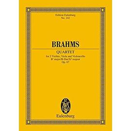 Quartet B Op.67 / Partition d'étude - Johannes Brahms