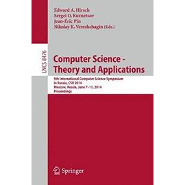 Computer Science - Theory and Applications - Collectif