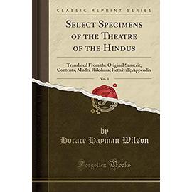 Wilson, H: Select Specimens of the Theatre of the Hindus, Vo