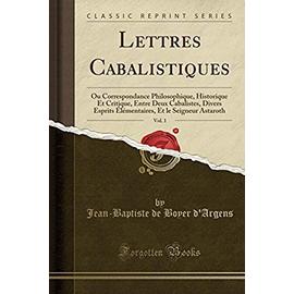 D'Argens, J: Lettres Cabalistiques, Vol. 1
