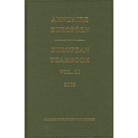 European Yearbook / Annuaire Européen, Volume 51 (2003) - Council Of Europe/Conseil De L'europe