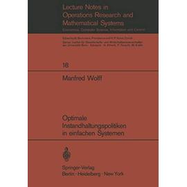Optimale Instandhaltungspolitiken in einfachen Systemen - Manfred Wolff