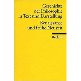 Geschichte der Philosophie in Text und Darstellung, Band 3: Renaissance und frühe Neuzeit - Otto, Stephan