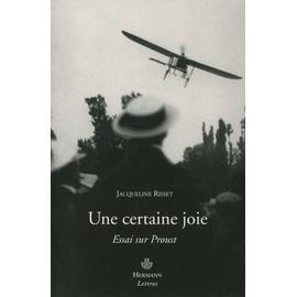 Une Certaine Joie - Essai Sur Proust - Jacqueline Risset