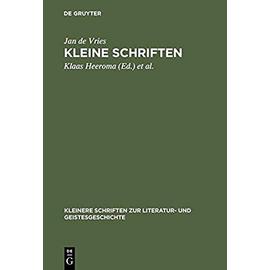 Kleine Schriften - Jan De Vries