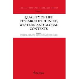 Quality-Of-Life Research in Chinese, Western and Global Contexts - Collectif