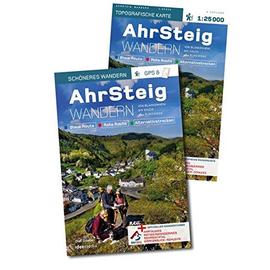 AhrSteig Wandern - Start-Set Buch & Karte 1: 25000. Offizielles Wander-Set zur endgültigen Trasse mit App-Anbindung. - Olaf Goebel