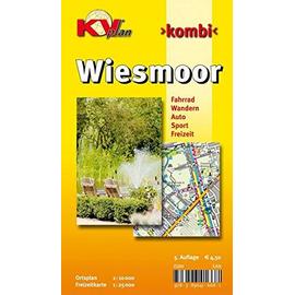 Wiesmoor, KVplan, Radkarte/Wanderkarte/Stadtplan, 1:25.000 / 1:10.000