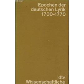 Epochen der deutschen lyrik 1700-1770 band 5 - Gedichte 1700-1770 nach den erstdrucken in zeitlicher folge. - Stenzel Jürgen