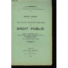 Notions Essentielles de Droit Public - Hubert Hubrecht