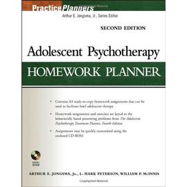 Adolescent Psychotherapy Homework Planner - Arthur E Jongsma