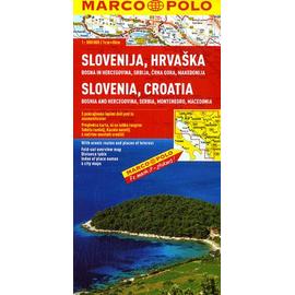 Marco Polo Länderkarte Slowenien, Kroatien, Bosnien Und Herzegowina, Serbien, Montenegro, Mazedonien 1 : 800 000