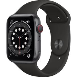 Apple Watch Series 6 (GPS + Cellular) - Boitier 44 mm aluminium gris avec bracelet sport noir