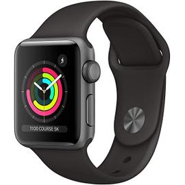 Apple Watch Series 3 GPS, 38mm Boîtier en aluminium gris sidéral avec bracelet sport noir