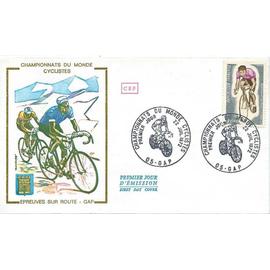 France 1972, Très Belle Enveloppe 1er Jour Championnats Du Monde Cyclistes À Gap, Timbre Yvert 1724, Non Close.