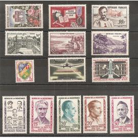 1189 à 1202 (1959) Série de timbres neufs N* (côte 28,5e) (3140)