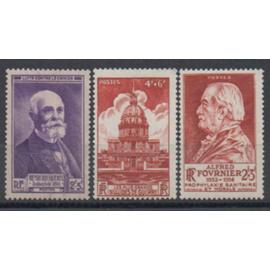 France 1946: lot de 3 timbres N° 748,749 et 751.
