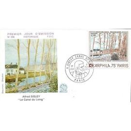 France 1974, Très Belle Enveloppe 1er Jour Fdc 896, Timbres 1812, Arphila 75 Paris, Oeuvre De Alfred Sisley, "Canal Du Loing".