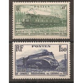 339 - 340 (1937) Congrès des Chemins de Fer N** (cote 18,7e) (9523)