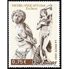france 2003, très bel exemplaire yvert 3558, oeuvre de michel-ange, neuf** luxe