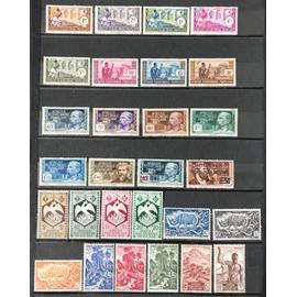Lot de 28 timbres Afrique Equatoriale Française