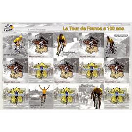 Sport : cyclisme : centenaire du Tour de France Maurice Garin et inconnu bloc feuillet 59 année 2003 n° 3582 3583 yvert et tellier luxe
