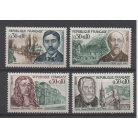 France 1966: Lot de 4 timbres N° 1470,1471,1472,1475 représentant des personnages célèbres.