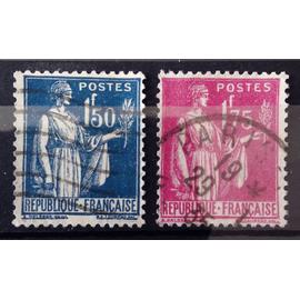 France - Timbres de 1932 Obl - Paix 1f50 bleu ( n° 288) + Paix 1f75 lilas-rose ( n° 289) - N12046