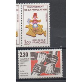 France; Lot de deux timbres de 1982, N° 2202 et 2204.