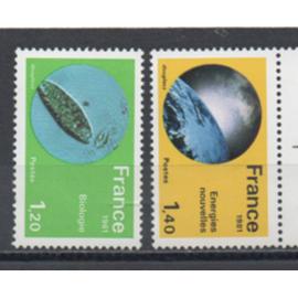 France 1981: Lot de 2 timbres N°  2127 et 2128 sur les grandes réalisations.