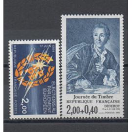 France 1984: Lot de 2 timbres N° 2304 et 2306.