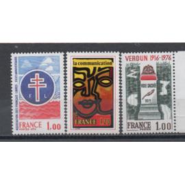 France 1976: Suite de 3 timbres  N° 1883 et 1884 et 1885.