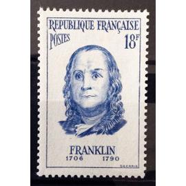 France - Personnages Etrangers - Benjamin Franklin (Physicien Américain) 18f (Impeccable N° 1085) Neuf** Luxe - Cote 3,30&euro; - Année 1956 - N13369