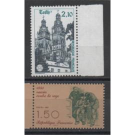 France 1985: Lot de 2 timbres N° 2370 et 2371.