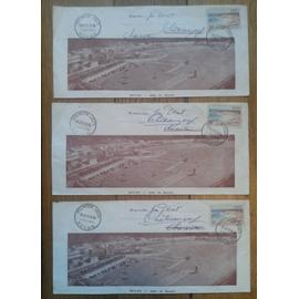 3 Enveloppes Timbres Yvert et Tellier n°883 et 978 Oblitérés Premier jour Royan 3 juil. 1954