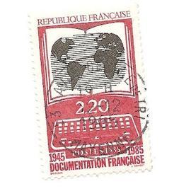 Timbre oblitéré la documentation française année 1985 n° 2391 yvert et tellier