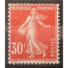 Semeuse 1921 - 30c Rouge (Superbe n° 160) Neuf** Luxe (= Sans Trace de Charnière) - Cote 22,00&euro; - France Année 1921 - brn83 - N32204