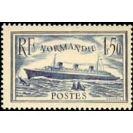 paquebot Normandie année 1935 n° 299 yvert et tellier qualité+ trace de charnière