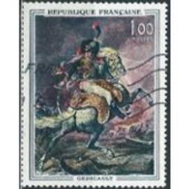 Timbre France Oblitéré 1962 Officier de Chasseurs a Cheval de Géricault 1,00f. Yvert 1365