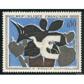 France 1961, très Beau timbre neuf** luxe Yvert 1319, tableau De Georges Braque - "Le Messager".