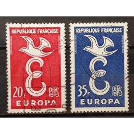 Série Europa 1958 - Colombe Sur E - n° 1173-1174 Obl - N16372