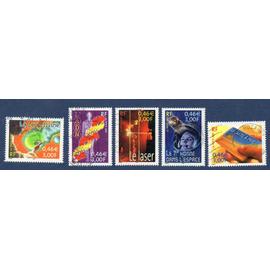 France oblitérés 2001 Au fil du timbre,Sciences,3422,3423,3424,3425,3426
