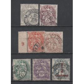 France: Lot de 7 timbres type Blanc, N° 107-108-109-110-111-157-233.
