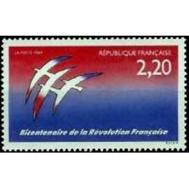 Bicentenaire de la révolution "liberté, égalité, fraternité" dessin de Folon année 1989 n° 2560 yvert et tellier luxe