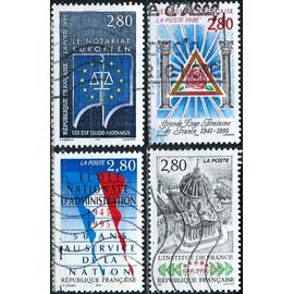 france 1995, beaux timbres yvert 2924 notariat européen, 2967 grande loge féminine, 2971 école nationale d